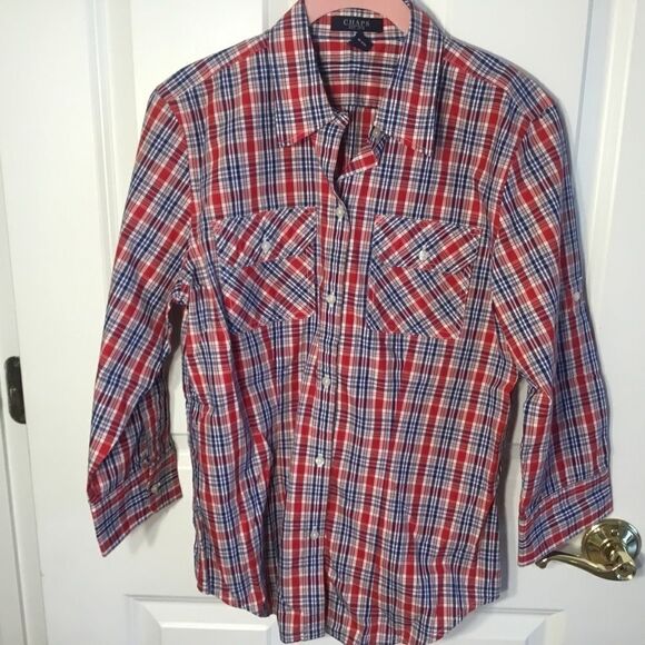 SALE.Buy 2/$30. NWOT. Chaps Brand Women’s Cotton Blouse Size M - Picture 1 of 8